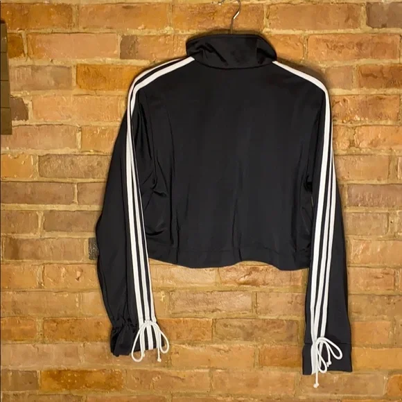 Adidas Black Jacket with White Stripes - Picture 3 of 5